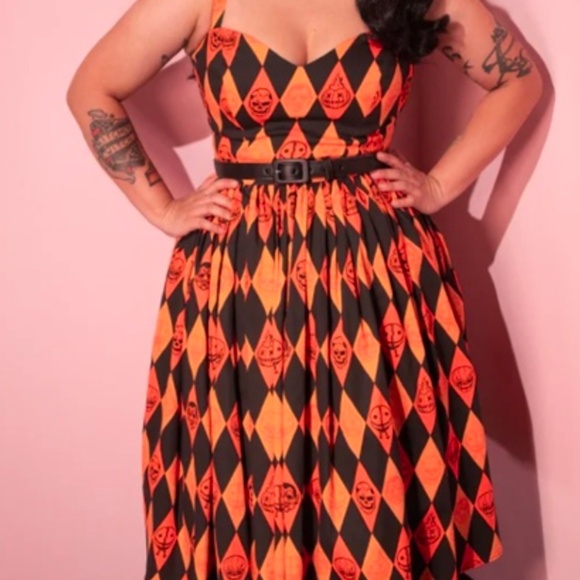 Vixen by Micheline Pitt Dresses & Skirts - Vixen by Micheline Pitt TRICK R TREAT™ SWEETHEART SWING DRESS HALLOWEEN